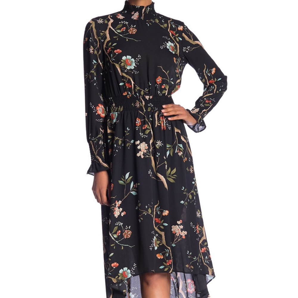 NANETTE nanette lepore – Long Sleeve Smocked Print